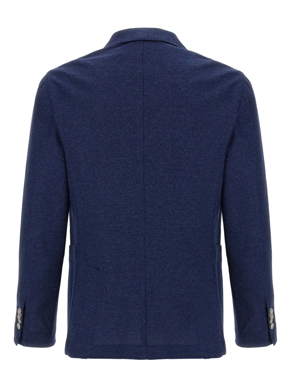 Barba patch-pocket cotton blazer Blauw