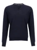 Barba V-neck knitted jumper - Blue