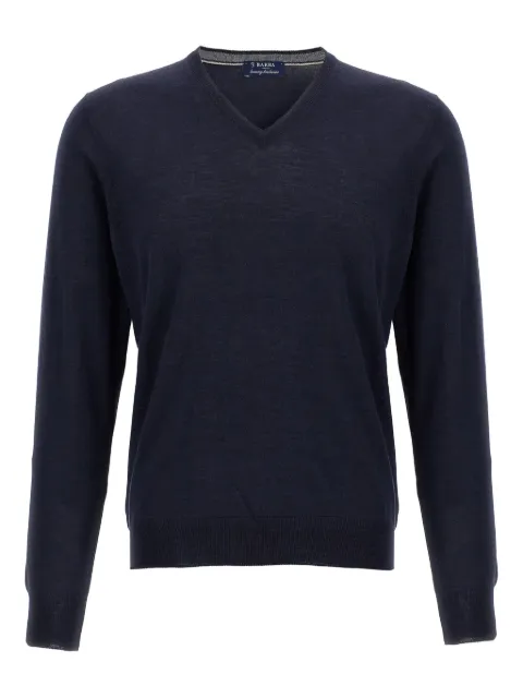 Barba V-neck knitted jumper