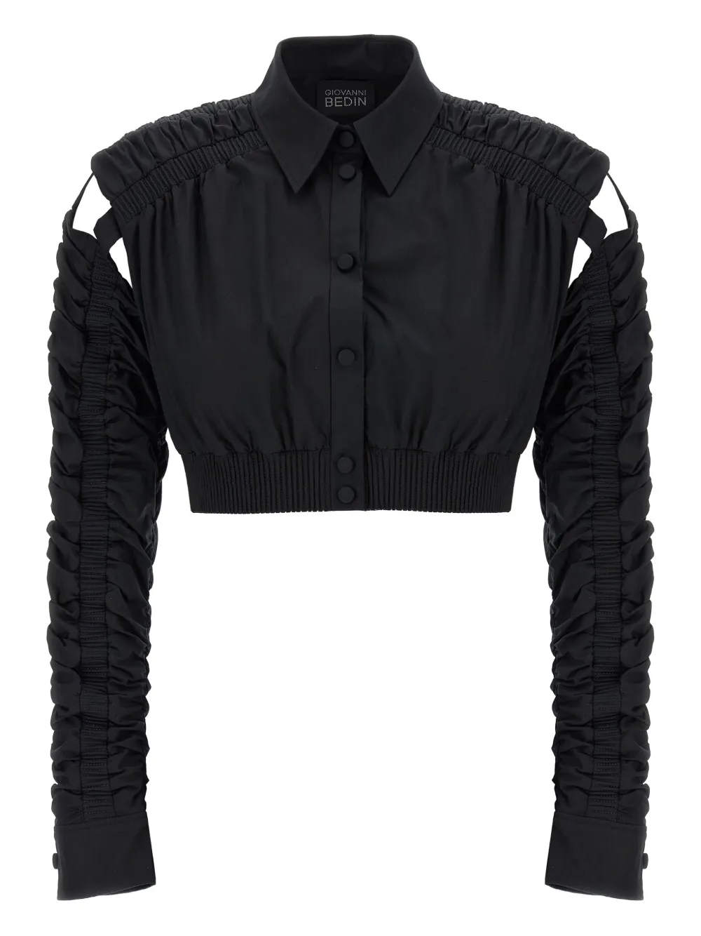 Giovanni Bedin cut-out longsleeve jacket - ブラック Giovanni Bedin cut-out longsleeve jacket - ブラック