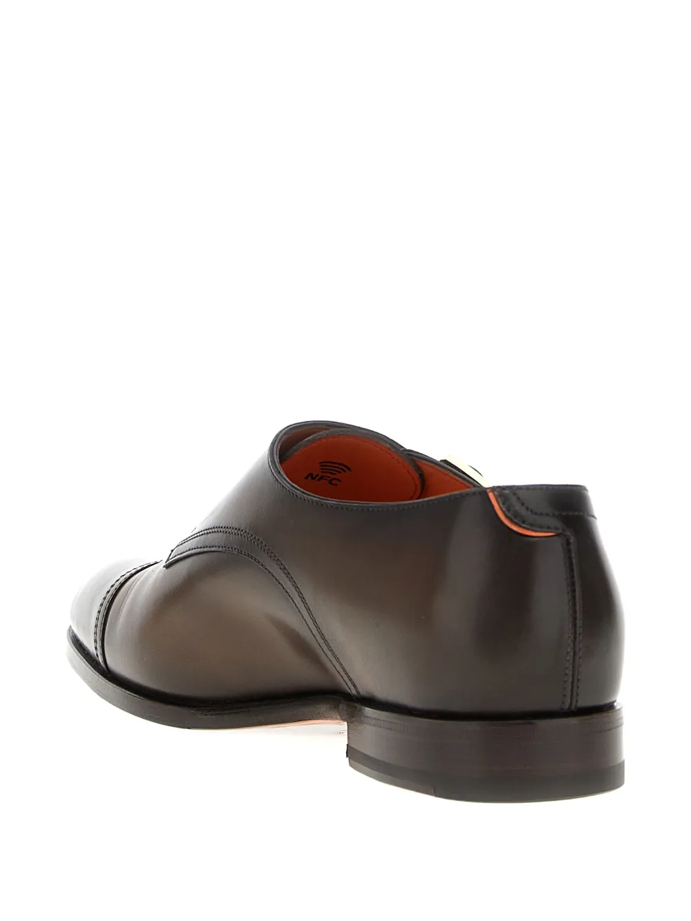 Santoni Axel leather monk shoes Brown