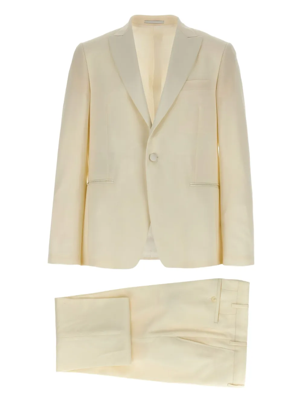 Pal Zileri satin-detail single-breasted suit | blanco | Image 1