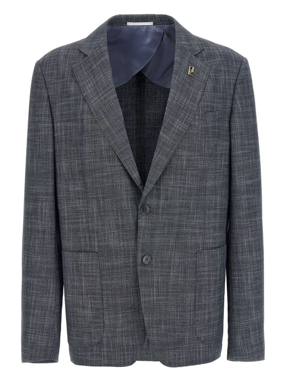 Pal Zileri weave-pattern single-breasted blazer | Blue | Image 1