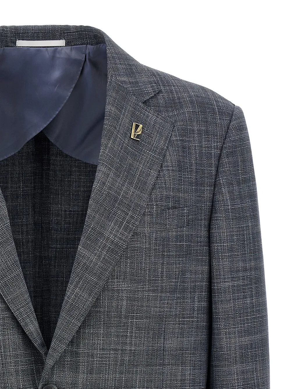 Pal Zileri Blazer met enkele rij knopen en geweven patroon Blauw