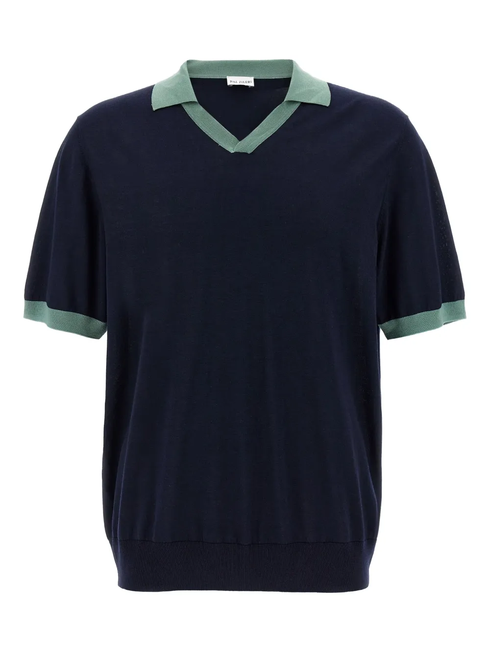 Pal Zileri playera tipo polo con ribete en contraste | azul | Image 1
