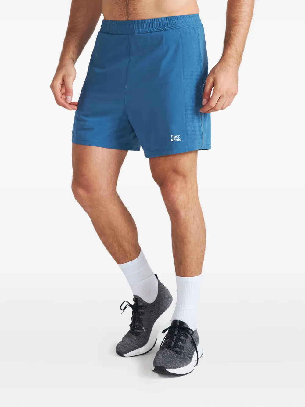 Track & Field Short com estampa de logo | Azul | Image 1