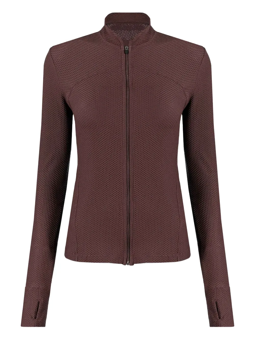 Track & Field Jaqueta Powercool texturizada com gola alta | Marrom | Image 1