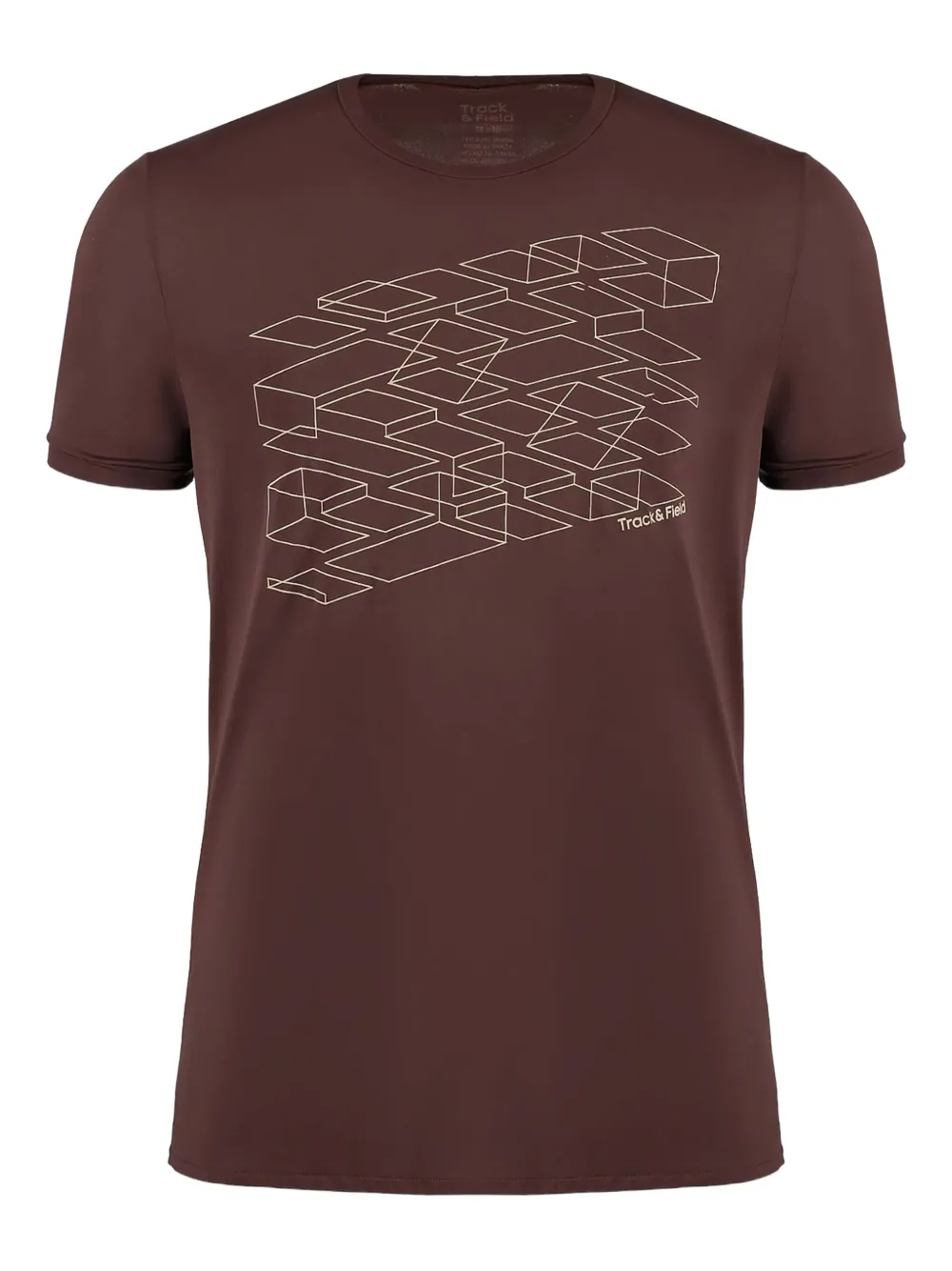 Track & Field Camiseta com estampa geométrica | Marrom | Image 1