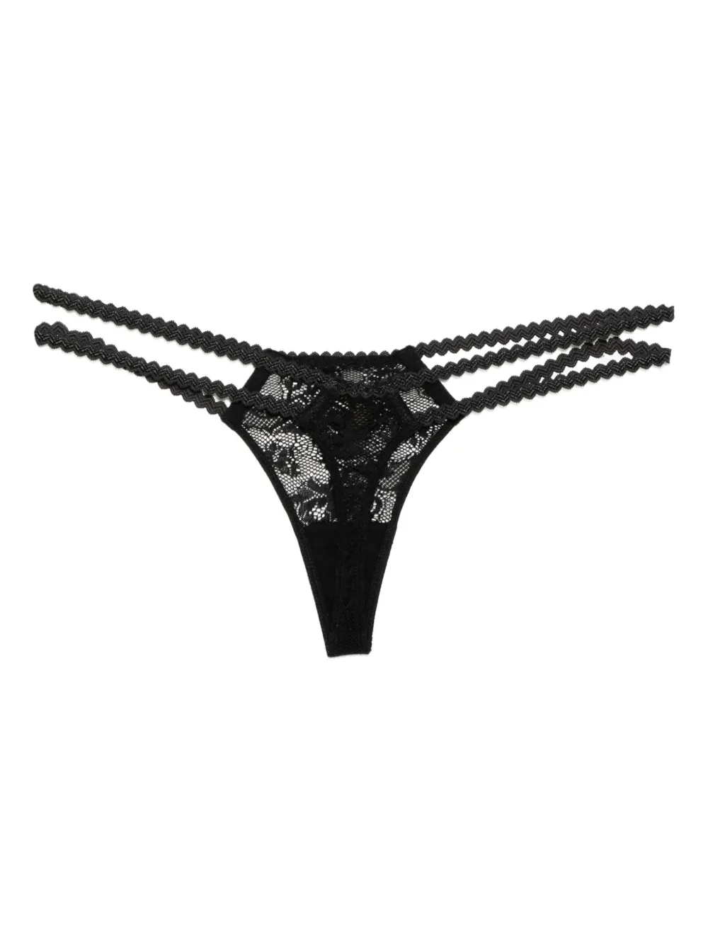 Kiki de Montparnasse Jardin D'oeillet string Zwart