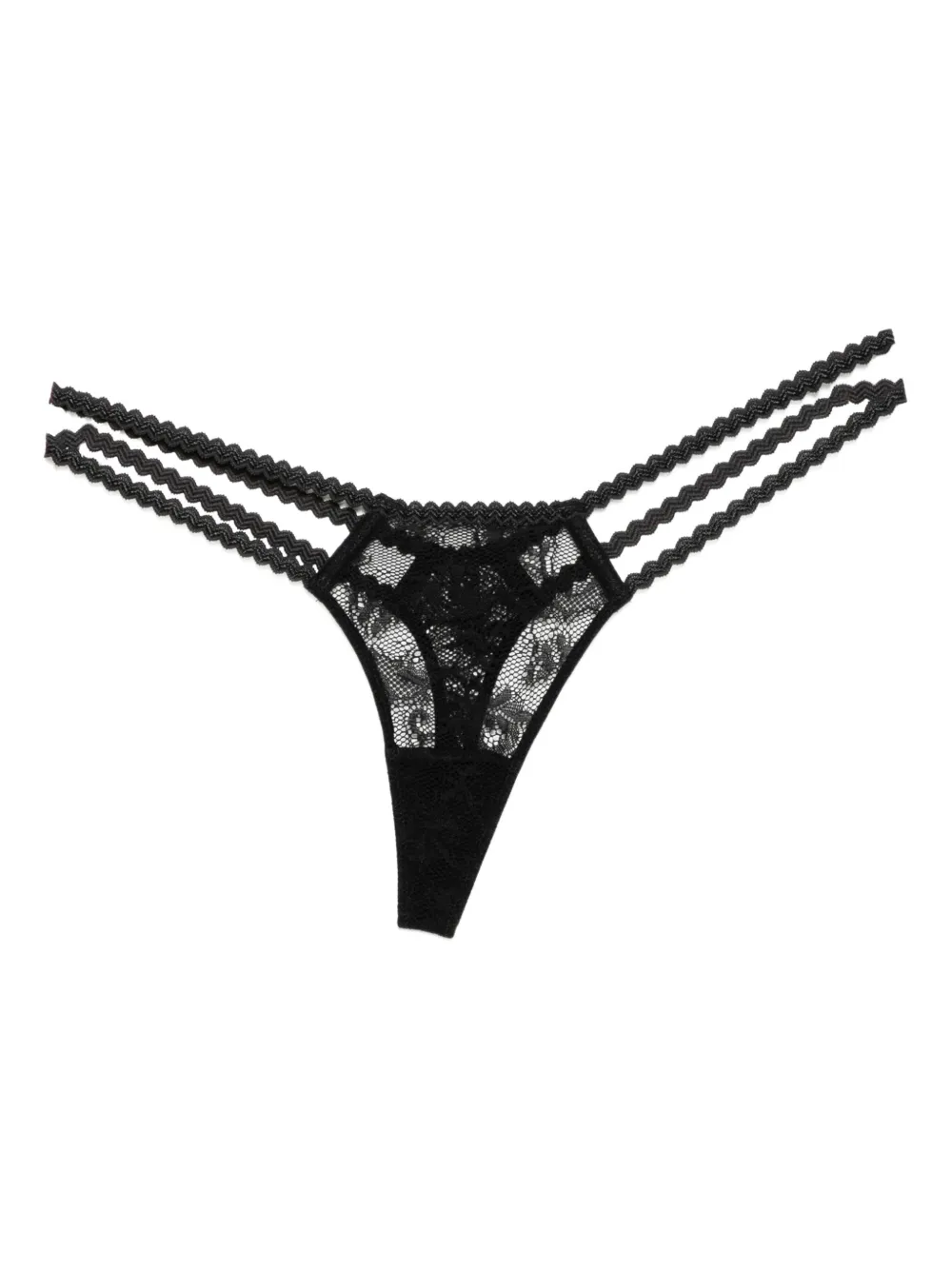 Kiki de Montparnasse Jardin D'oeillet string Zwart