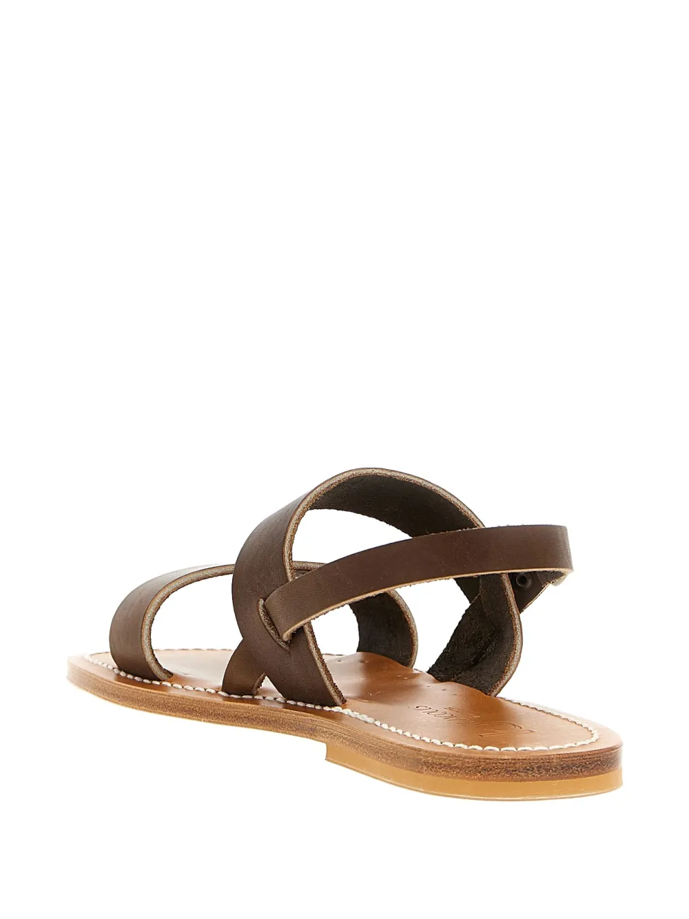 K. Jacques Barigoule double-strap leather sandals Brown