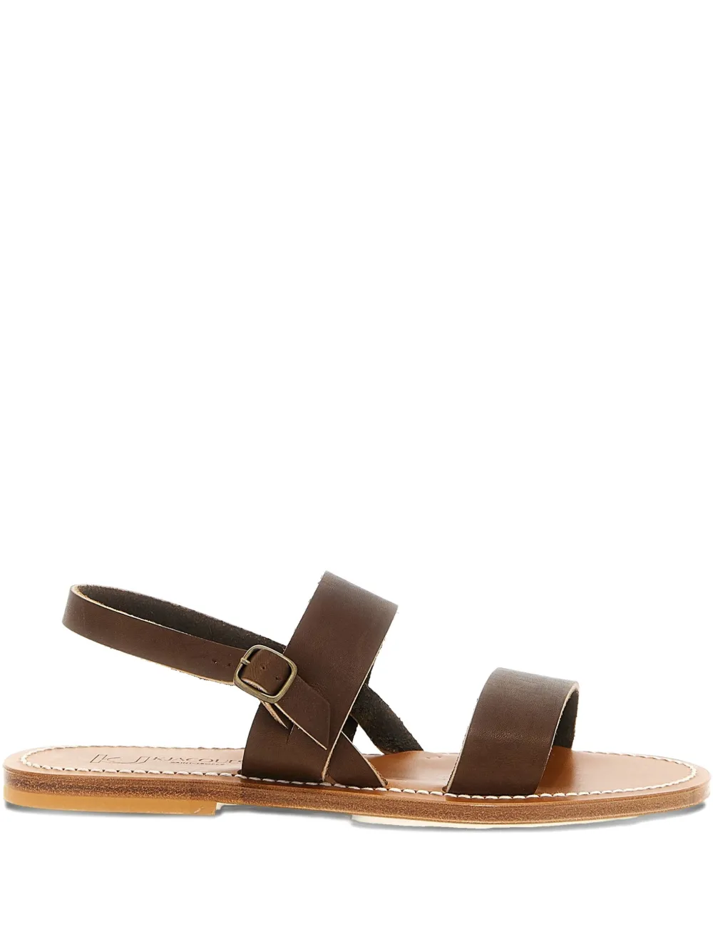 K. Jacques Barigoule double-strap leather sandals Brown