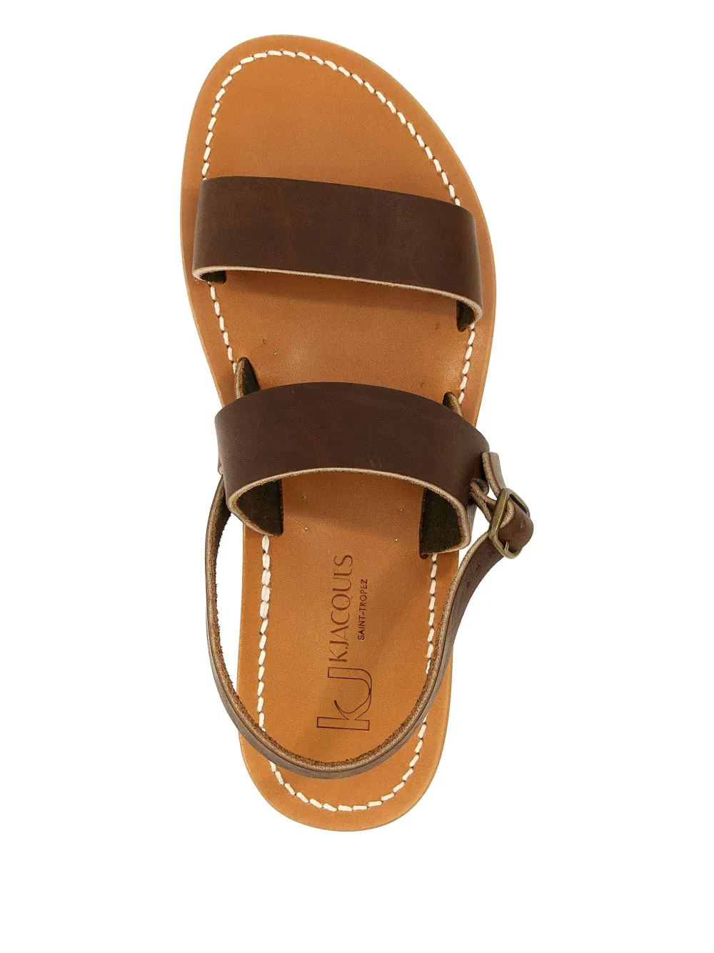 K. Jacques Barigoule double-strap leather sandals Brown