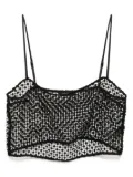 Kiki de Montparnasse pointelle bandeau top - Black
