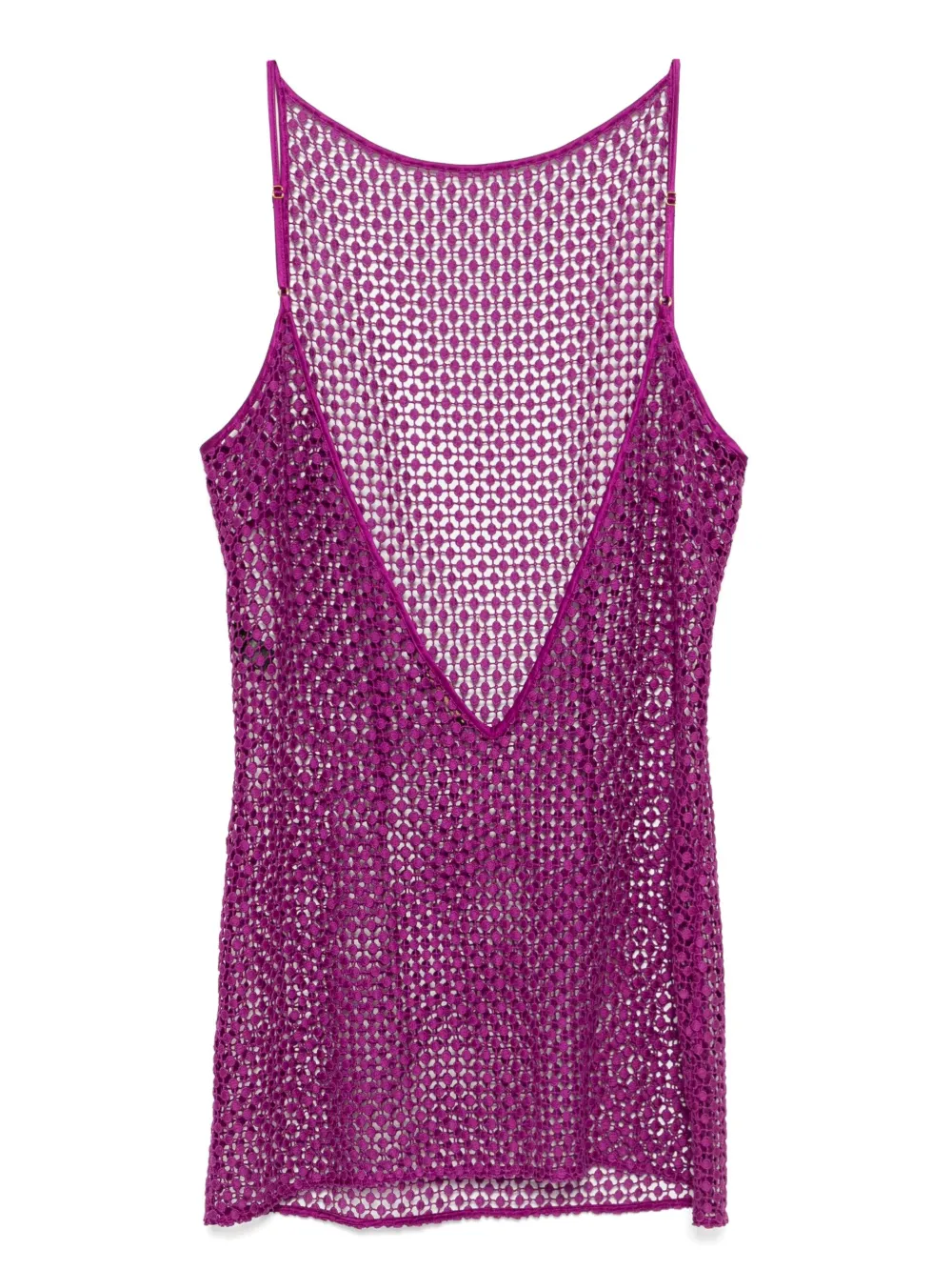 Kiki de Montparnasse Pointille mini-jurk met V-rug Paars