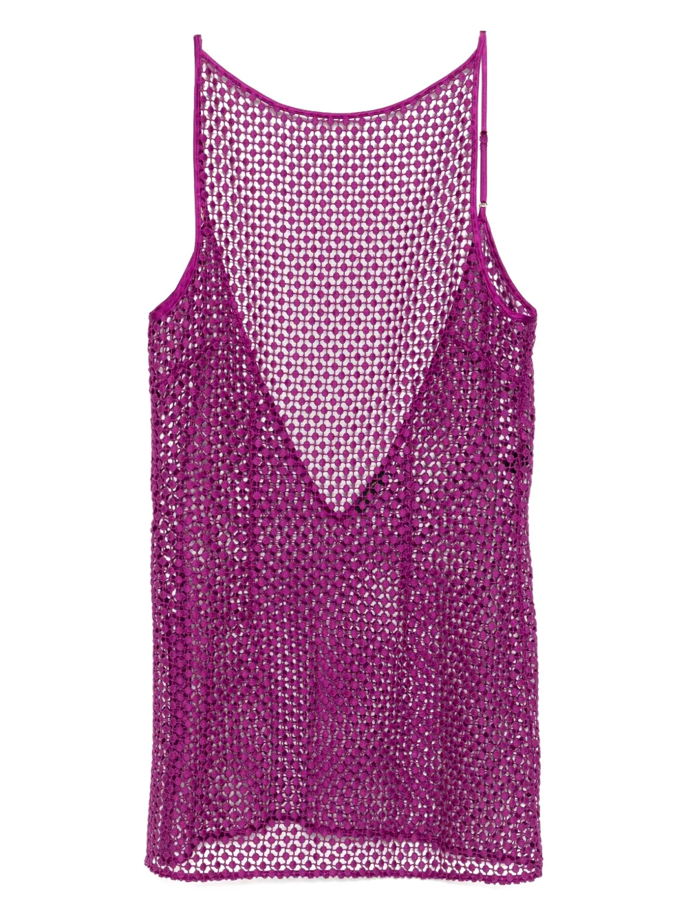 Kiki de Montparnasse Pointille mini-jurk met V-rug Paars