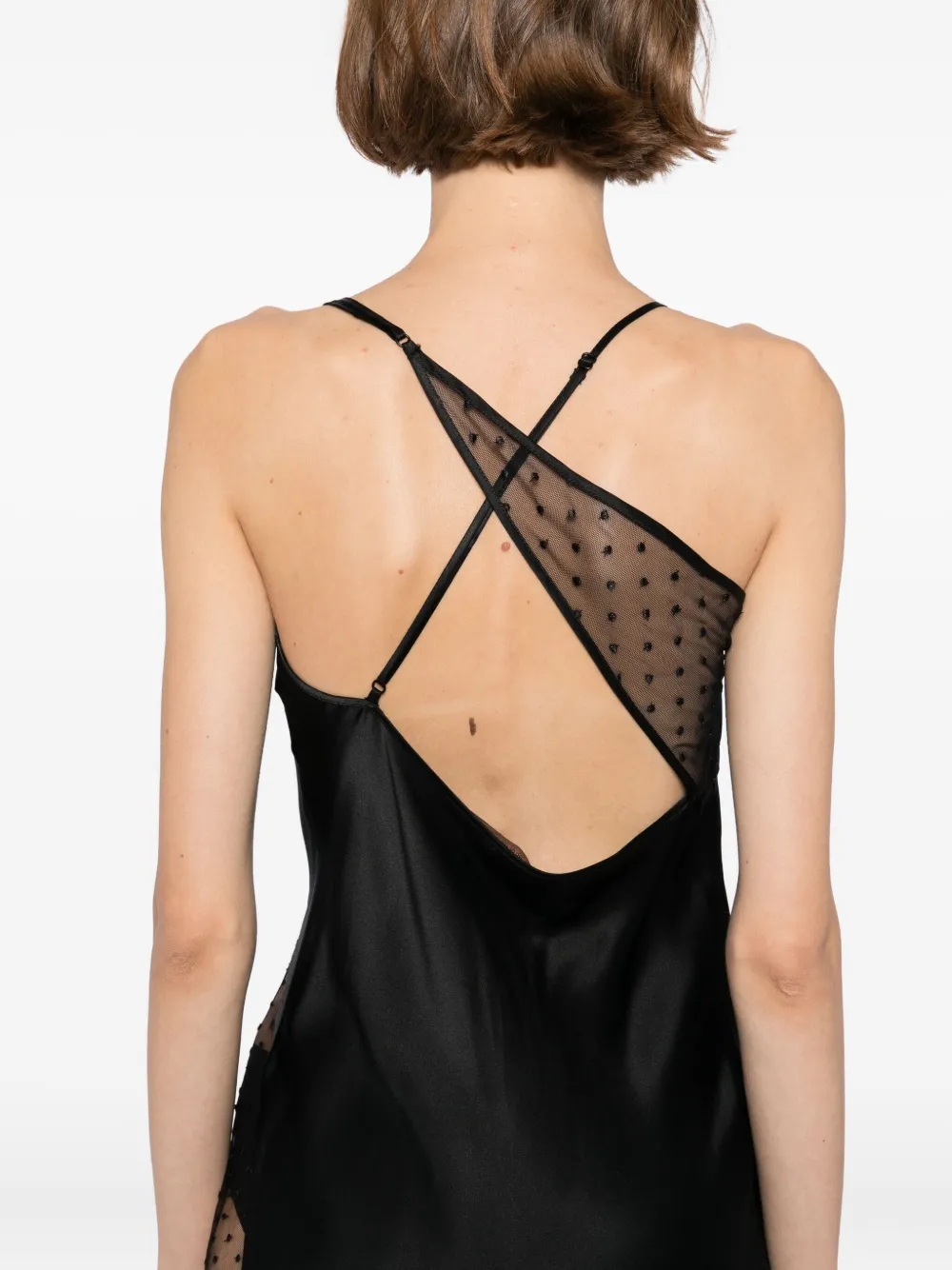 Kiki de Montparnasse Merci asymmetrische jurk Zwart