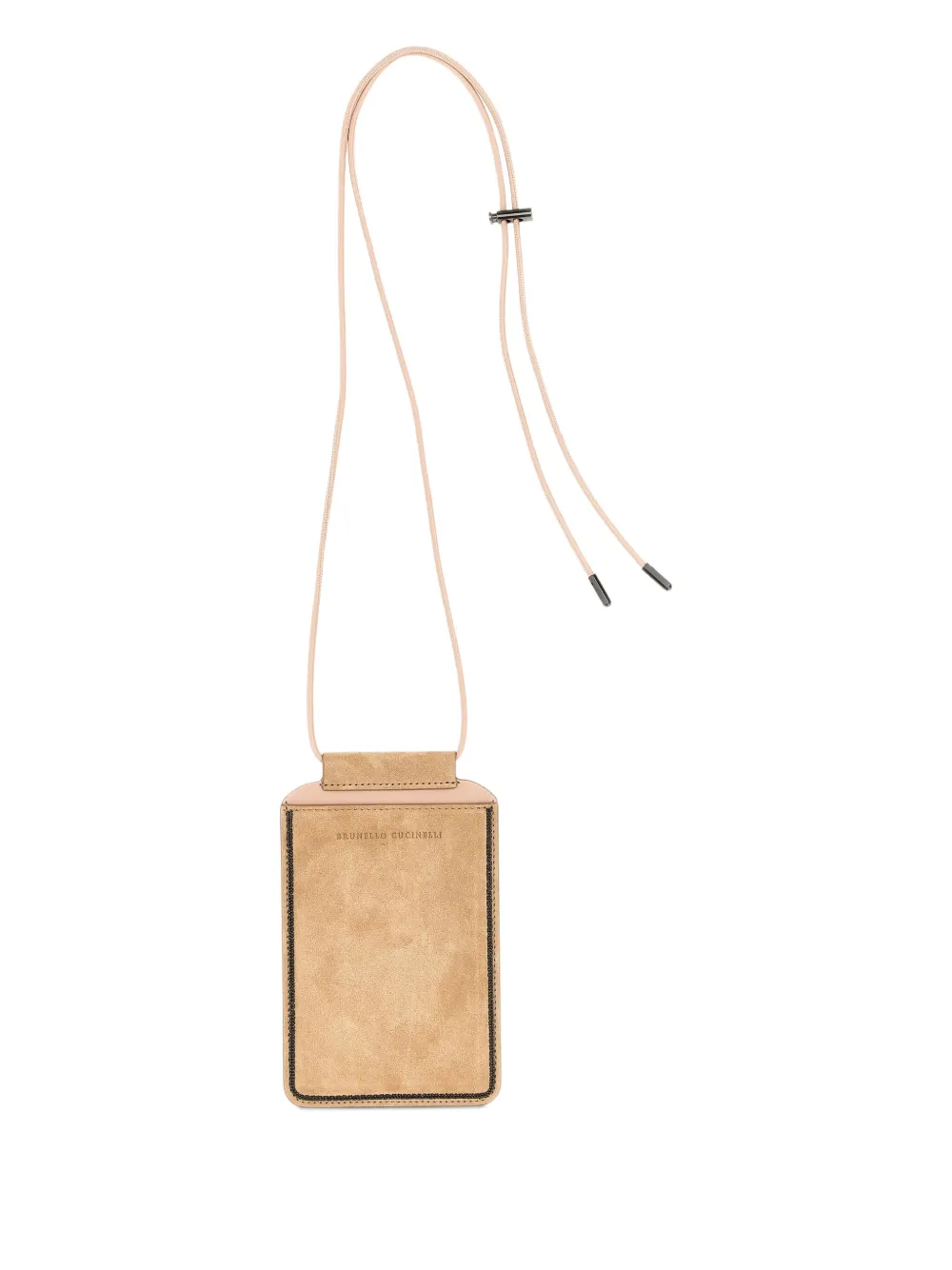 Shop Brunello Cucinelli Suede Phone Holder
