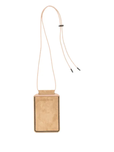 Brunello Cucinelli suede phone holder 