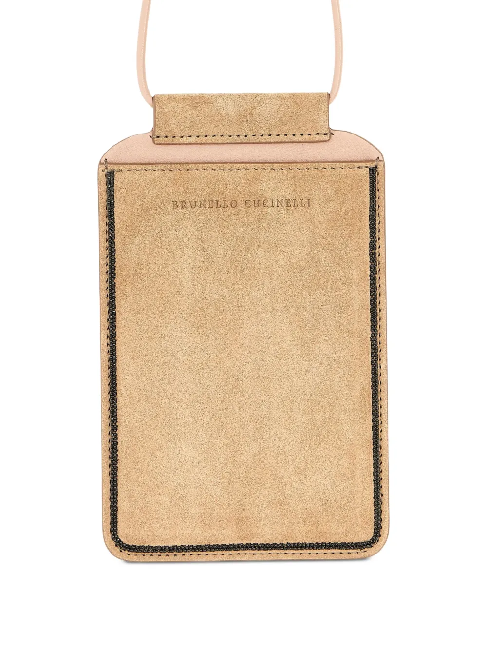 Shop Brunello Cucinelli Suede Phone Holder