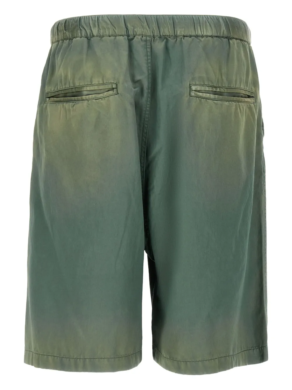 Maison MIHARA YASUHIRO Aged satijnen bermuda shorts - Groen