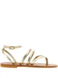 K. Jacques Hemeree laminated leather thong sandals - Gold