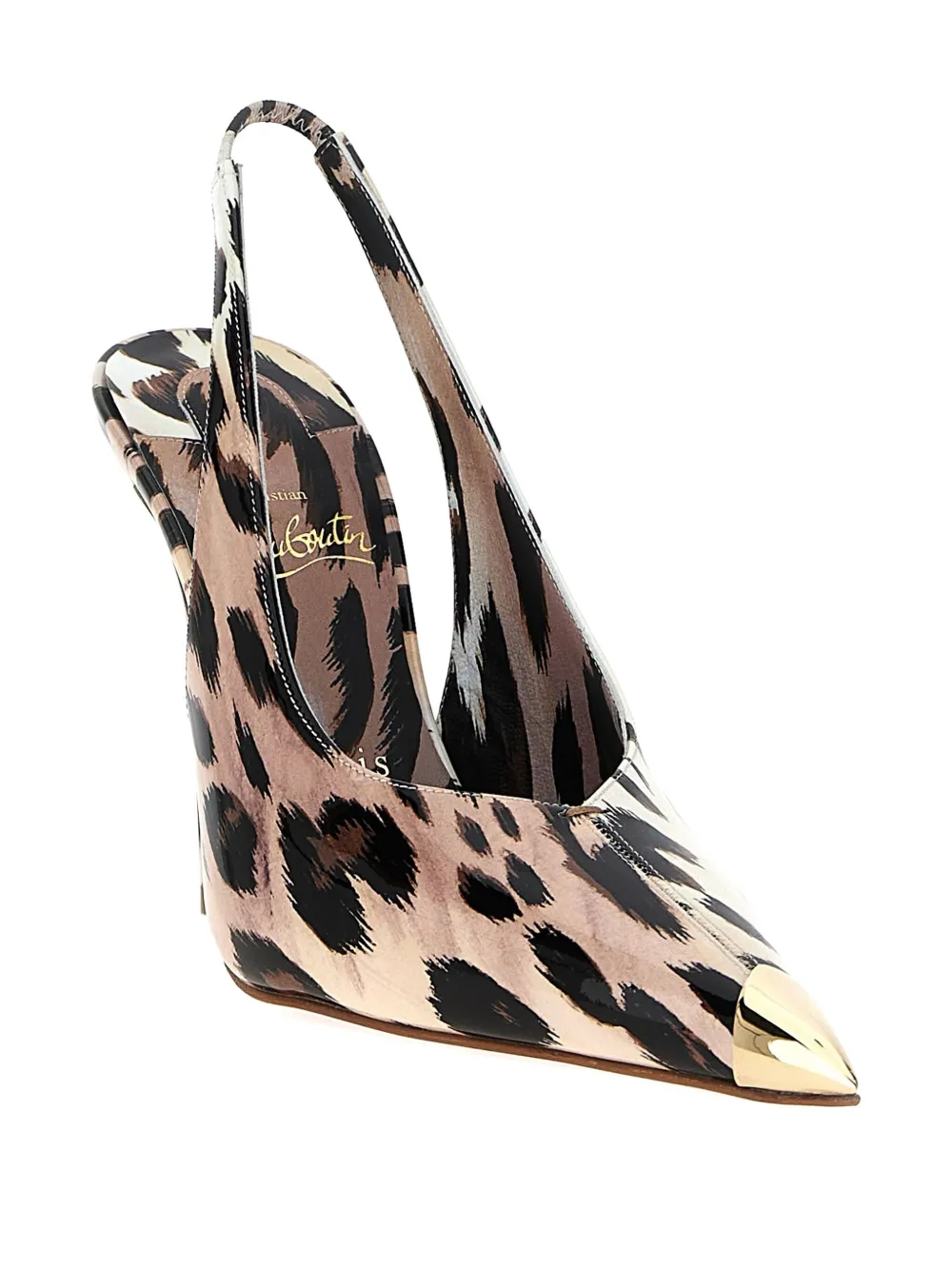 Christian Louboutin 100mm Katissima leopard-print slingback pumps | Heeled Pumps | Image 2