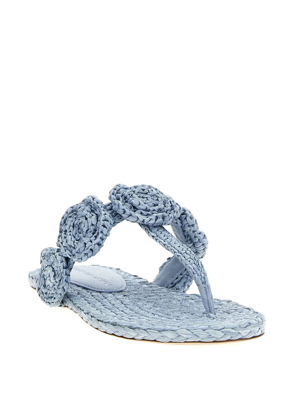 Stuart Weitzman Magnolia floral-embellished sandals Blauw