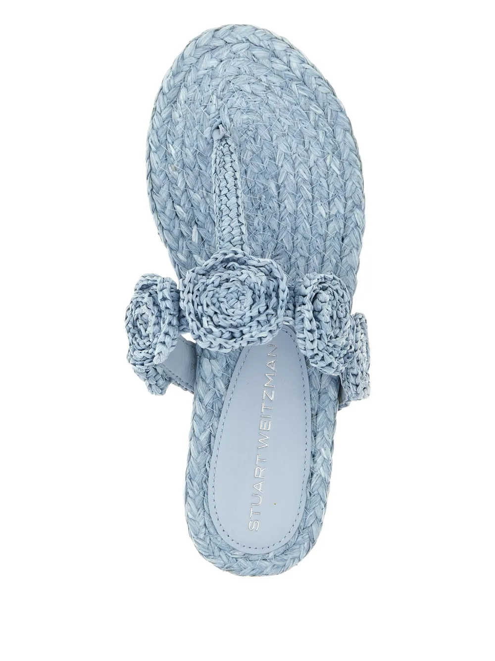 Stuart Weitzman Magnolia floral-embellished sandals Blauw