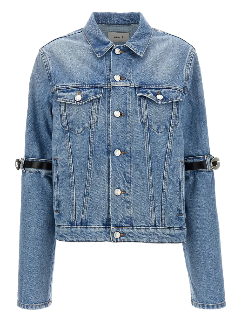 Coperni Hybrid Denim Short jacket Blauw