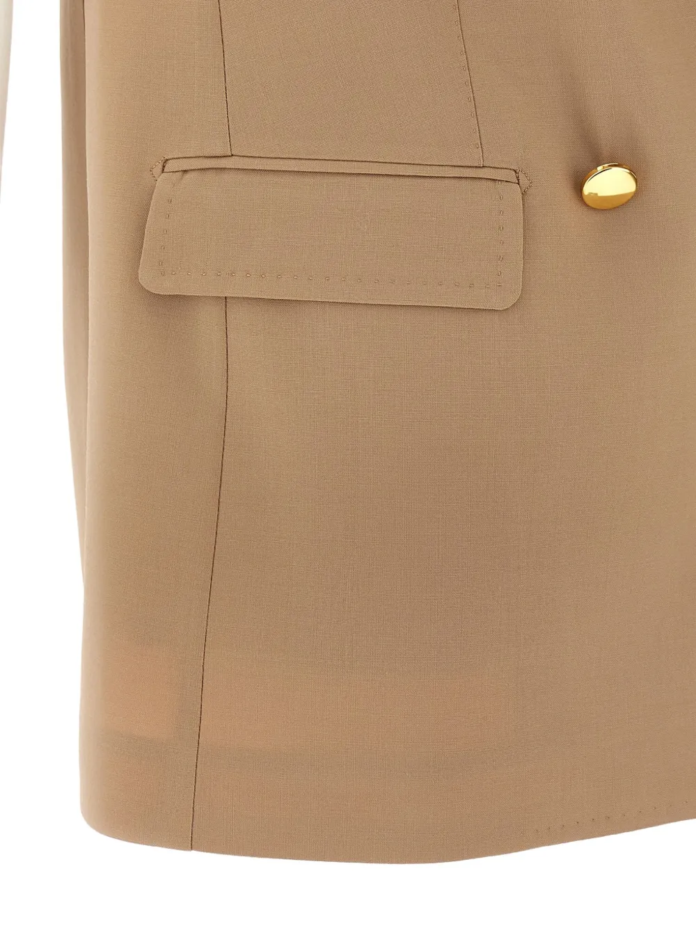 Tagliatore Bernice dubbele rij knopen mouwloze blazer Bruin