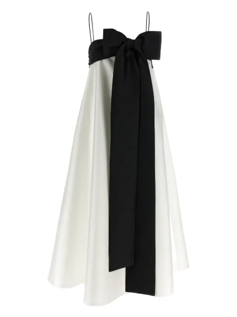 Bernadette contrast-bow midi dress