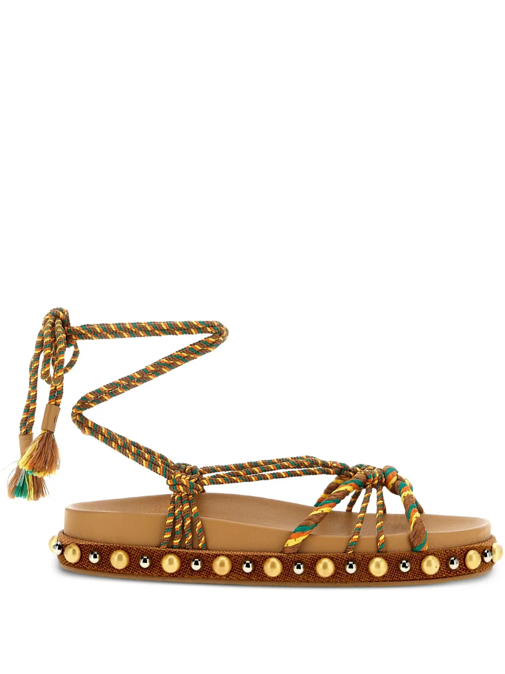 Tropical leather sandals