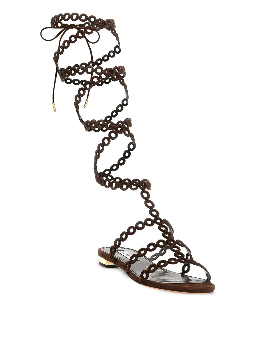 Aquazzura Infinity Chain Gladiator sandals Brown