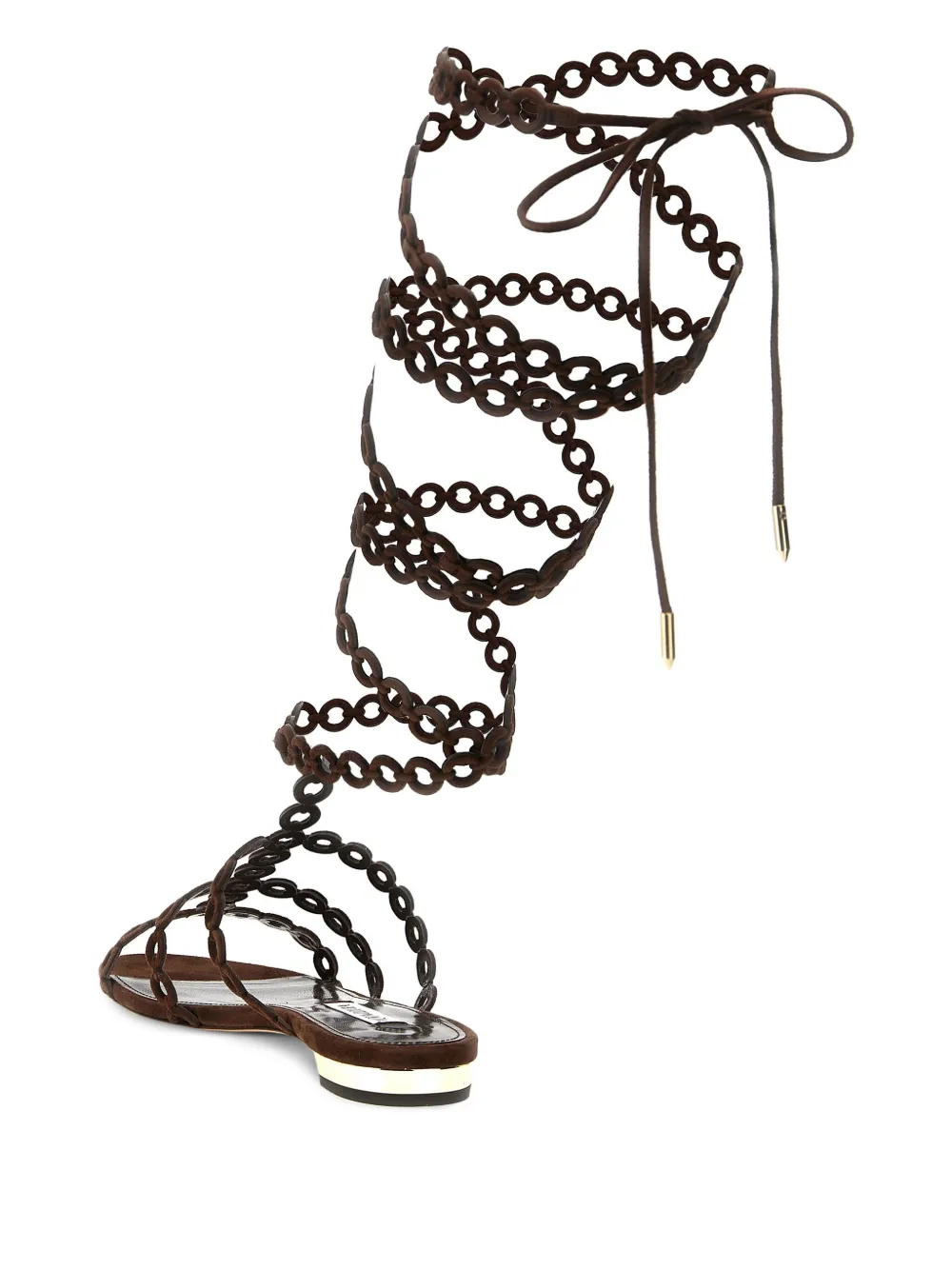 Aquazzura Infinity Chain Gladiator sandals Brown