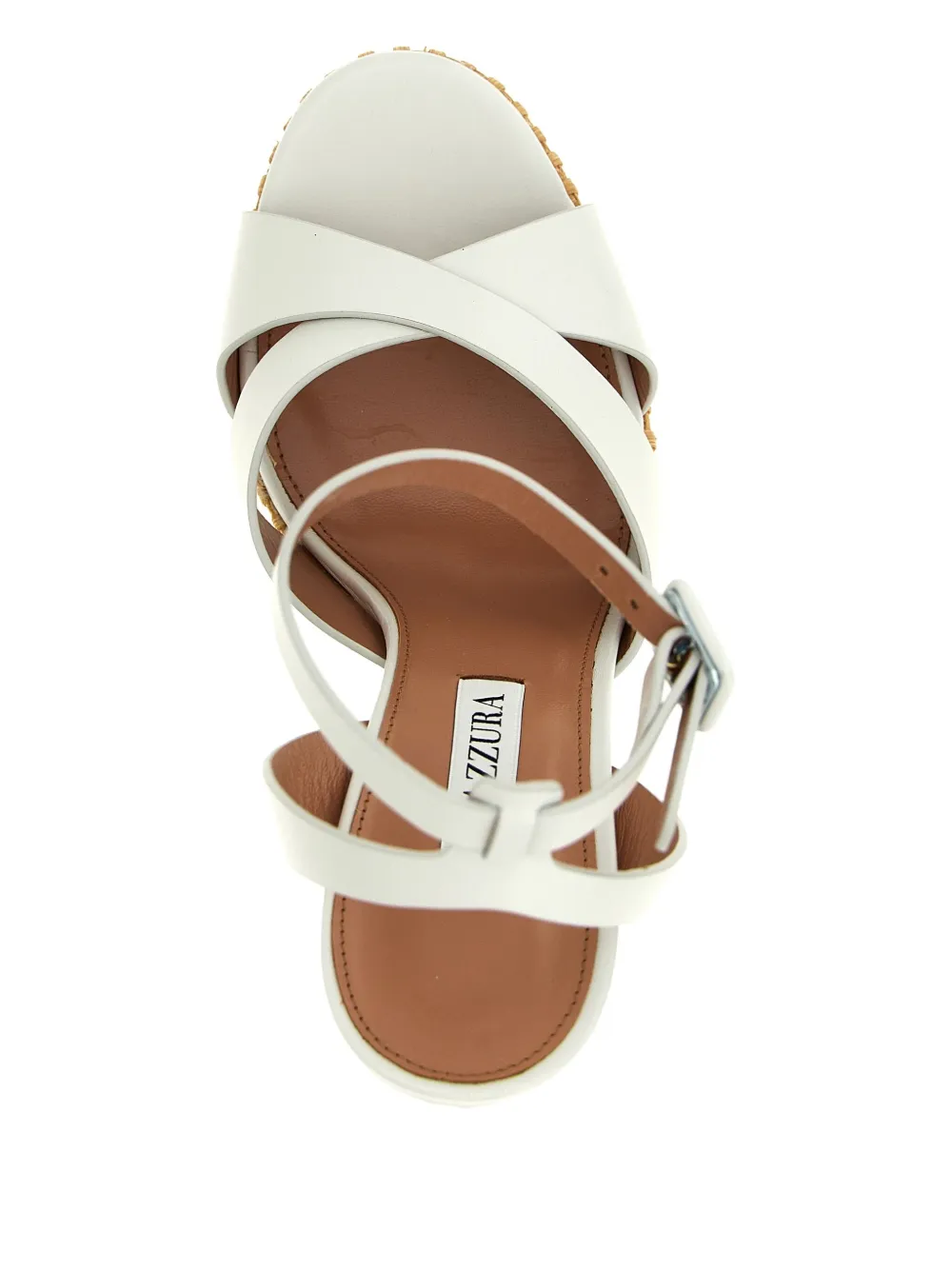 Aquazzura Sunseeker 140 Leather Platform Sandals