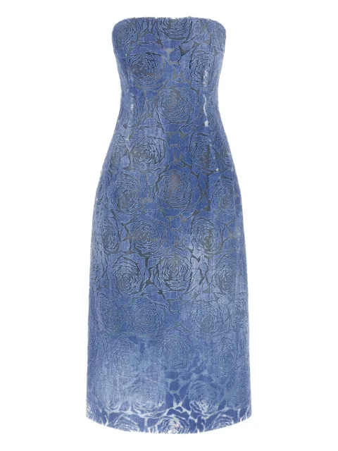 Ermanno Scervino strapless floral-jacquard dress