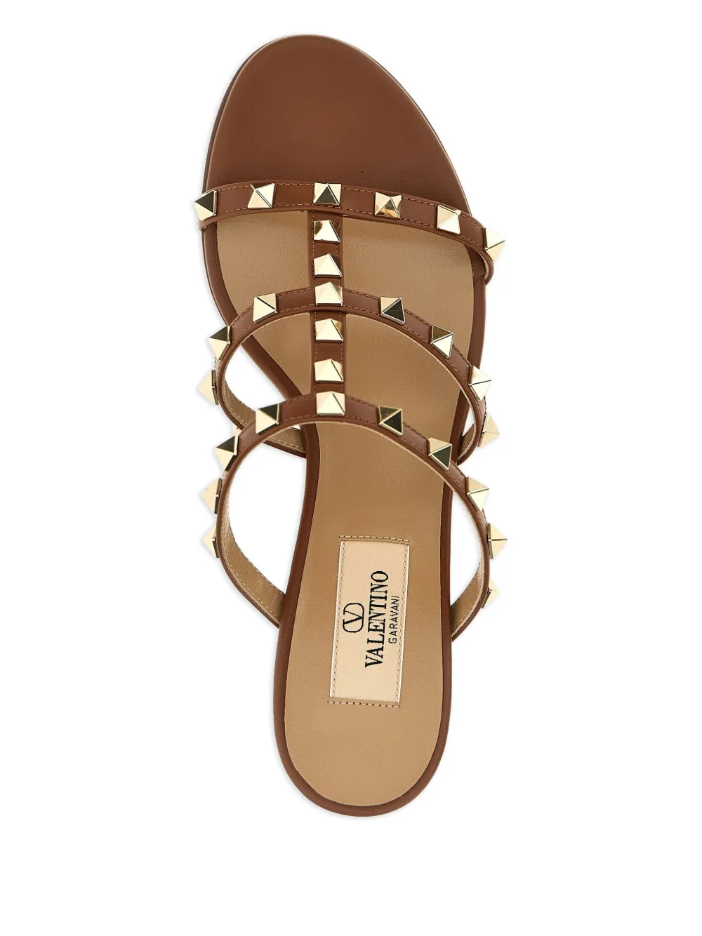 Valentino Garavani 60mm Rockstud sandals Brown