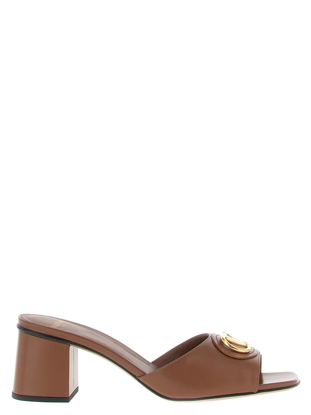 Valentino Garavani 60mm VLogo Signature leather sandals Brown