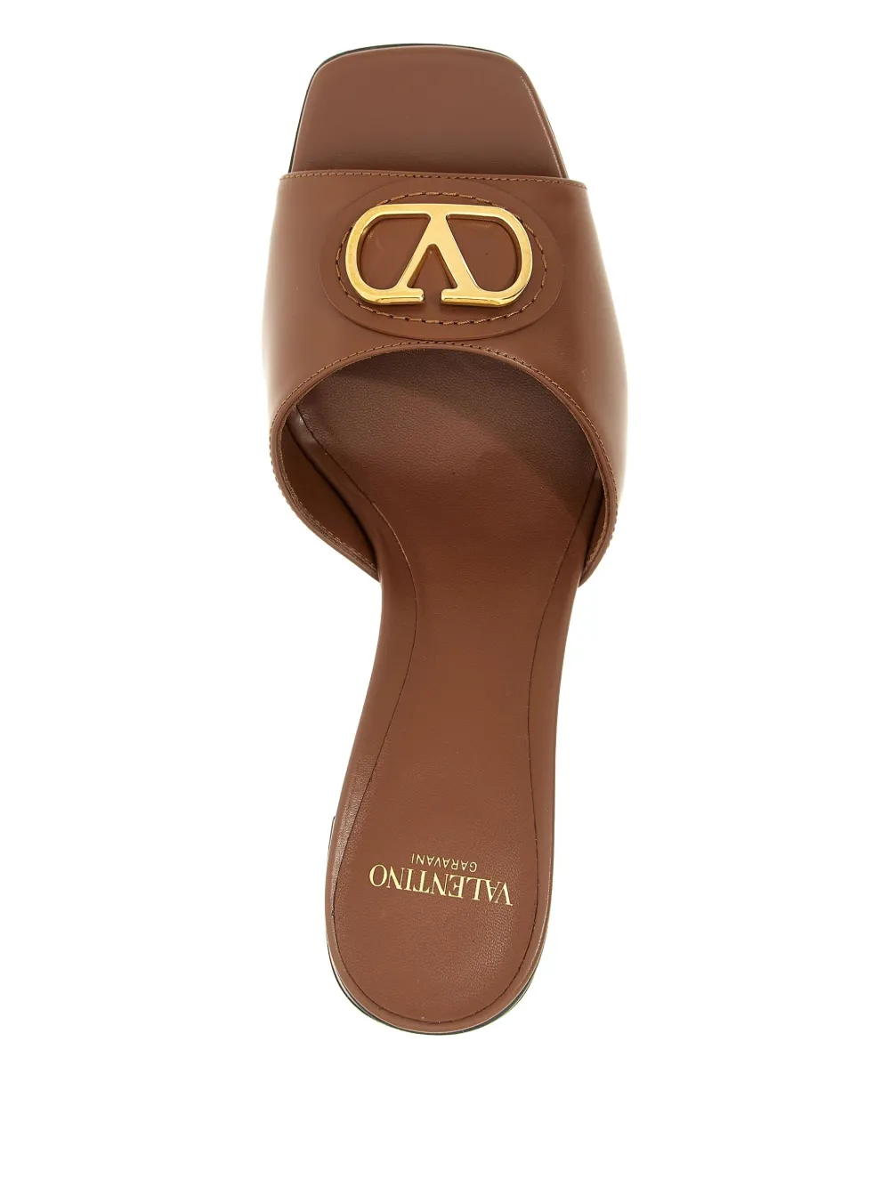 Valentino Garavani 60 mm VLogo Signature leren sandalen Bruin