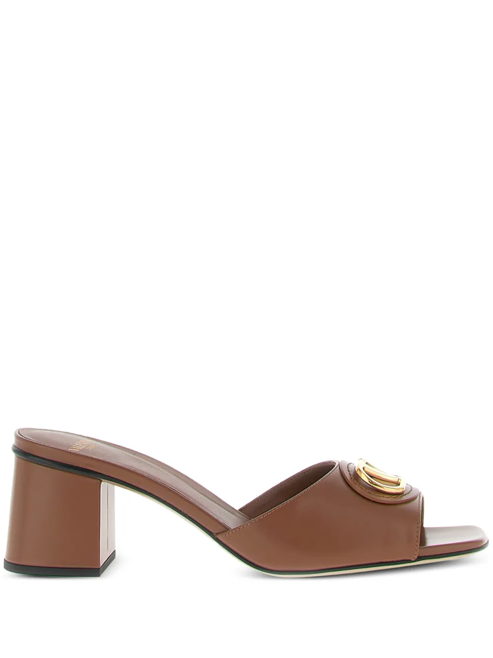 Valentino Garavani 60mm VLogo Signature leather sandals Bruin