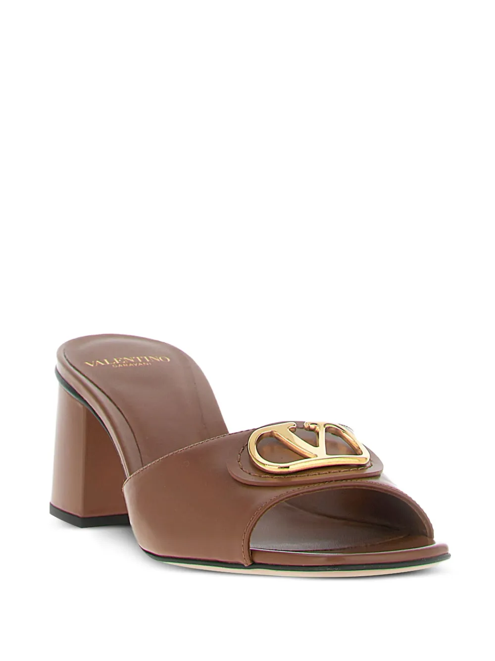 Valentino Garavani 60 mm VLogo Signature leren sandalen Bruin