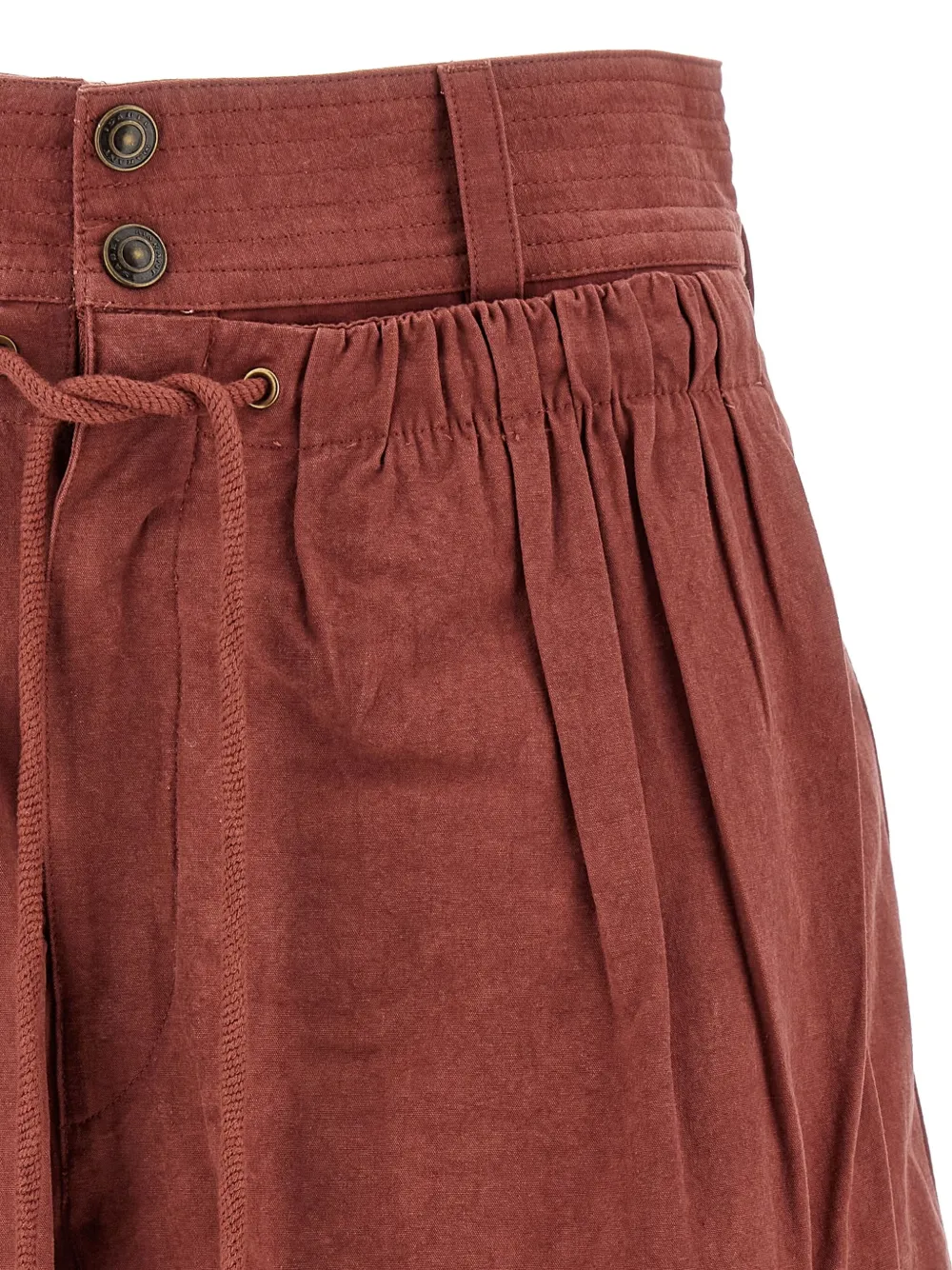 ISABEL MARANT Ingrid high waist shorts met trekkoord Rood