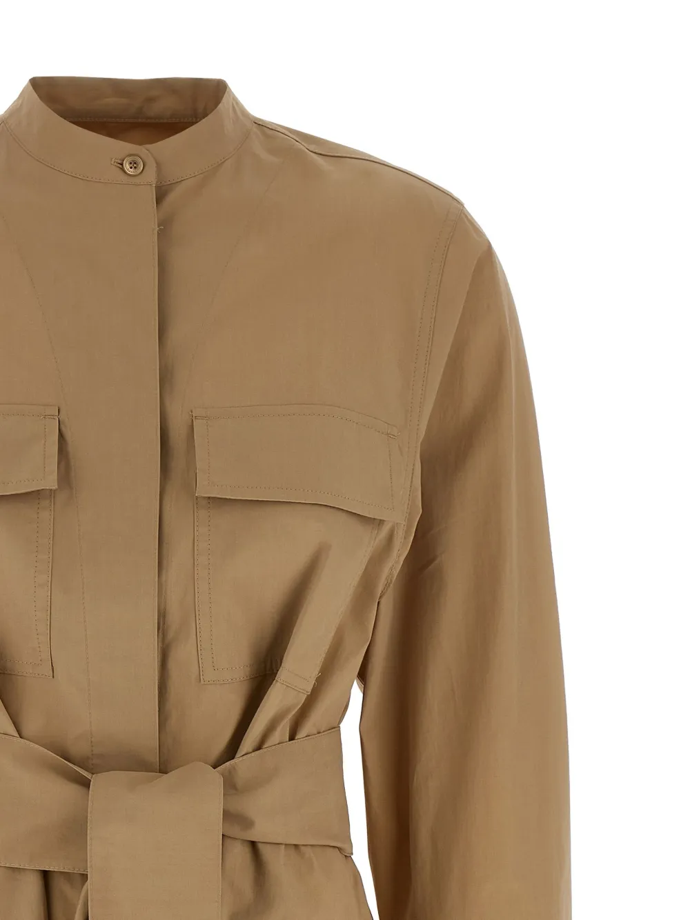 Max Mara Artu1234 cargo jack met ceintuur Beige