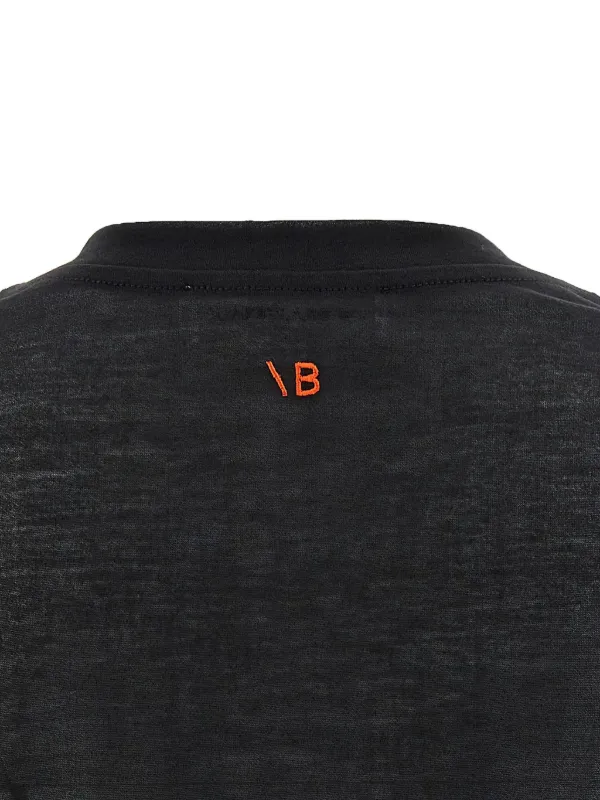 Tシャツ・カットソー VICTORIA BECKHAM Logo embroidery t-shirt Black Victoria Beckham logo-embroidered T-shirt | Black | FARFETCH