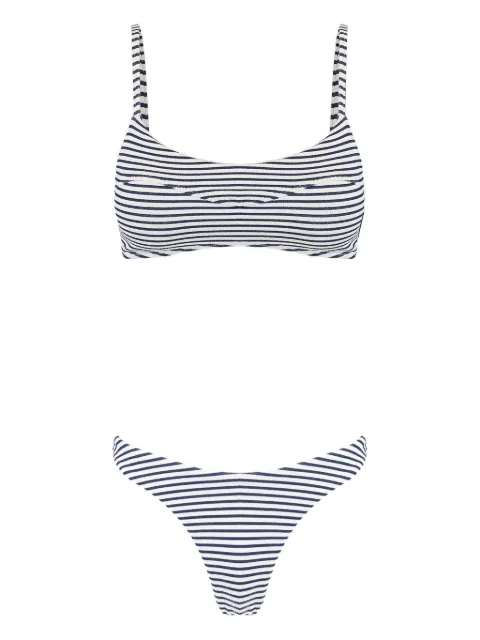 Track & Field Sutiã de biquíni listrado com gola U