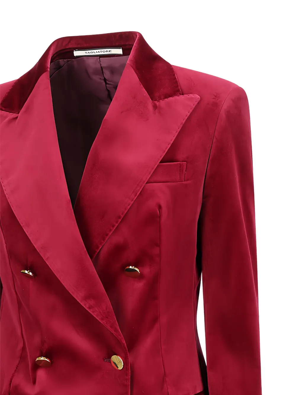 Tagliatore velvet double-breasted blazer Rood