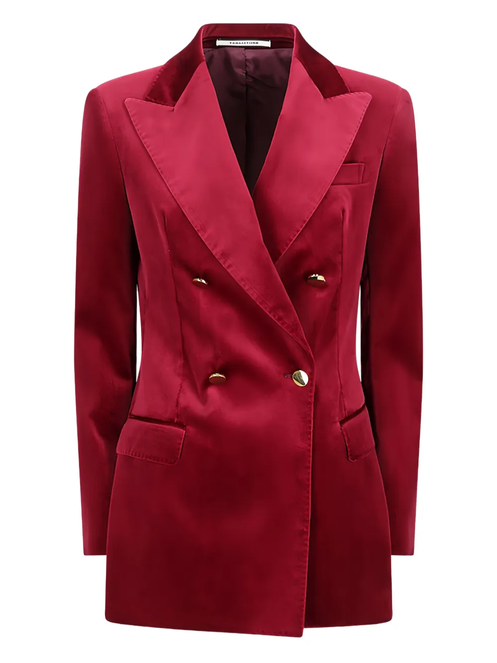 Tagliatore velvet double-breasted blazer Rood