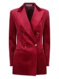 Tagliatore velvet double-breasted blazer - Red