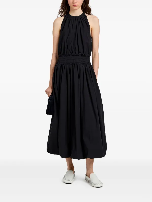 Proenza Schouler White Label Gathered Halterneck Dress | Black